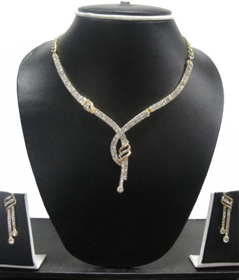 

Jewels Guru Alloy Jewel Set(Gold, White)