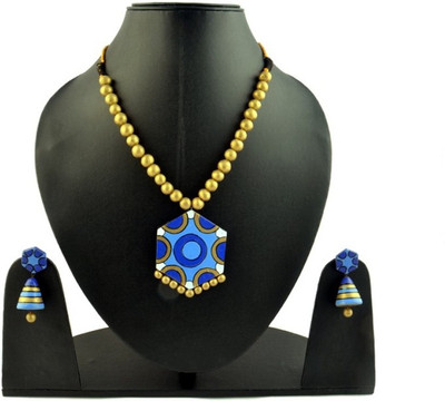 

Sudha Creations Terracotta Jewel Set(Multicolor)