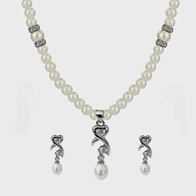 

Nisa Pearls & Jewellery Shell Jewel Set(White)