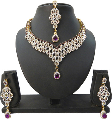 

Shree Bhawani Art Jewellery Alloy Jewel Set(Purple)