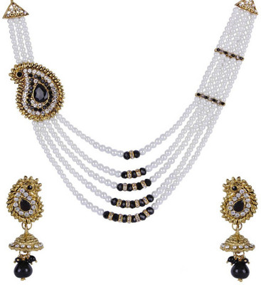 Styylo Fashion Alloy Jewel Set(Gold, White, Black)