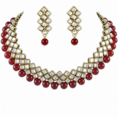 86% OFF on Karatcart Brass, Alloy Jewel Set(Gold, Red) 86% OFF on Karatcart Brass, Alloy Jewel Set(Gold, Red)