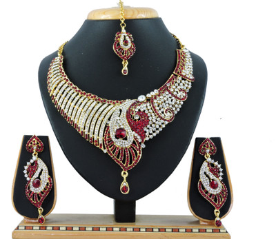 

Vatsalya Creation Alloy Jewel Set(Maroon)