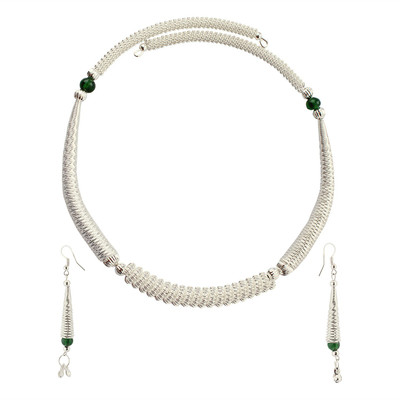 LUXOR Alloy White, Green Jewellery Set(Pack of 1)