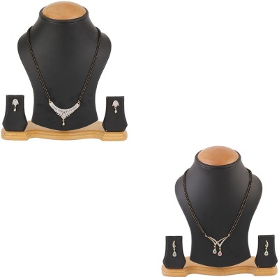 ZENEME Alloy Black Jewellery Set(Pack of 1)