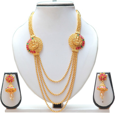 Swarajshop Copper Gold-plated Gold Jewellery Set(Pack of 1)