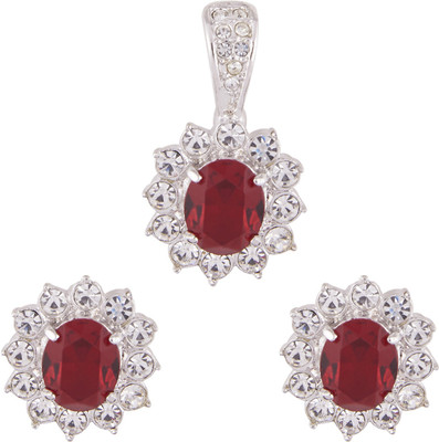

Shining Jewel Alloy Jewel Set(Maroon)