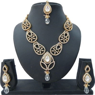 

Shree Bhawani Art Jewellery Alloy Jewel Set(White)