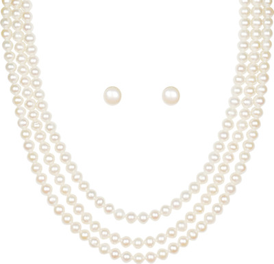 Classique Designer Jewellery Mother of Pearl Jewel Set(White)