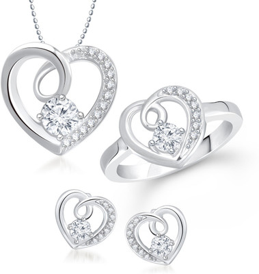

Meenaz Alloy Jewel Set(Silver)