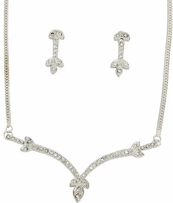 46% OFF on TOUCHSTONE Metal Jewel Set(Silver)