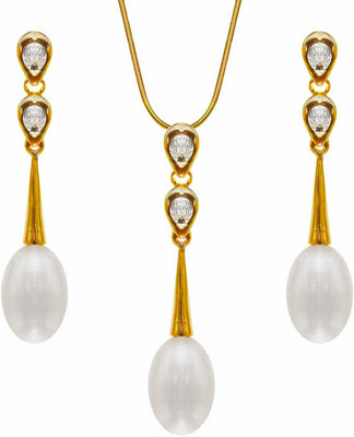 

Nisa Pearls & Jewellery Mother of Pearl Jewel Set(White)