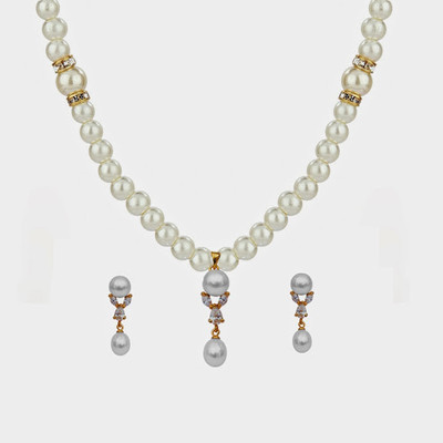 

Nisa Pearls & Jewellery Shell Jewel Set(White)