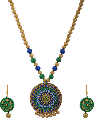 

Sudha Creations Terracotta Jewel Set(Multicolor)