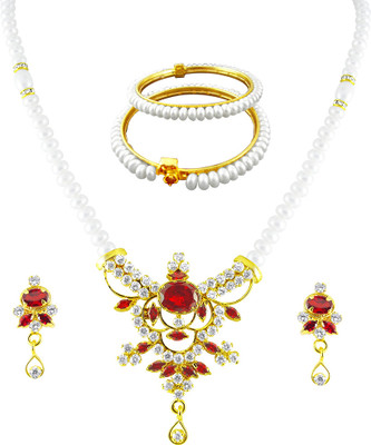 32% OFF on JPearls Alloy Jewel Set(Gold)