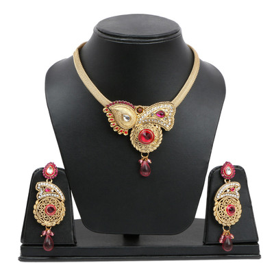 

Johareez Alloy Jewel Set(Pink)
