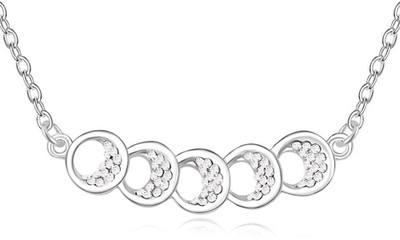 Atasi International Crystal Rhodium Plated Metal Necklace available at flipkart for Rs.249