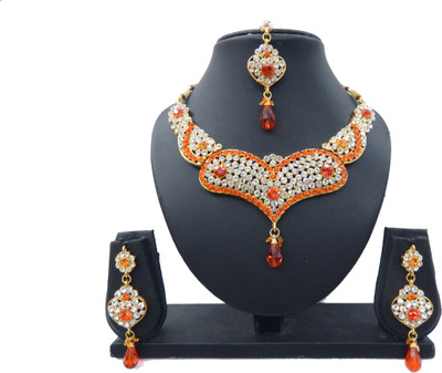 

Shree Bhawani Art Jewellery Alloy Jewel Set(Orange)