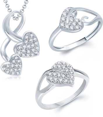 

Meenaz Alloy Jewel Set(Silver)
