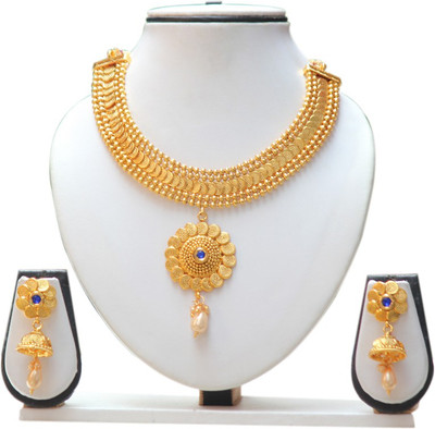 Swarajshop Copper Gold-plated Gold Jewellery Set(Pack of 1)