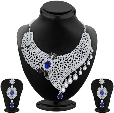 Sukkhi Alloy Rhodium White Jewellery Set(Pack of 1)