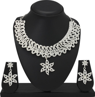 Atasi International Alloy Rhodium White Jewellery Set(Pack of 1)