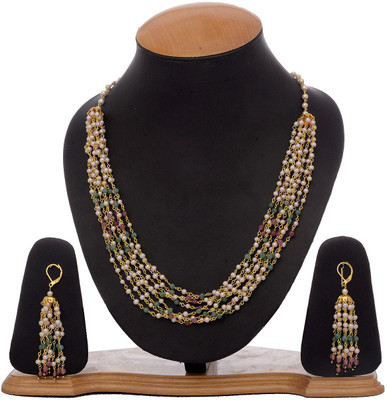 MANSIYAORANGE Metal Gold-plated Multicolor Jewellery Set(Pack of 1)