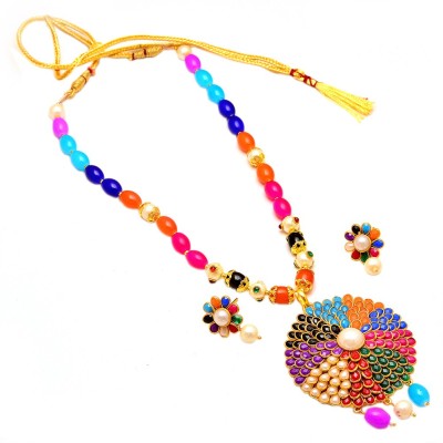Jewar Mandi Metal Multicolor Jewellery Set(Pack of 1)