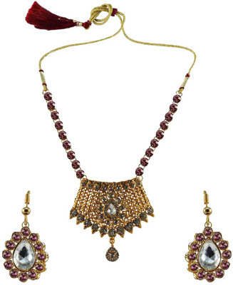 Vidhya Kangan Brass Gold-plated Multicolor Jewellery Set(Pack of 3)