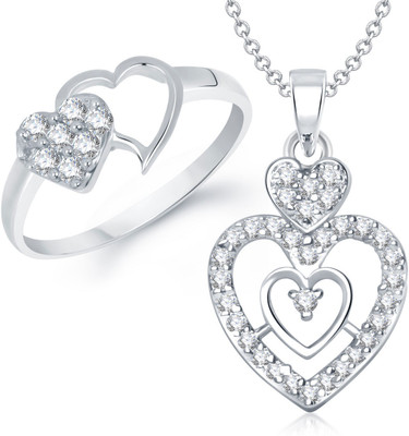 

Meenaz Alloy Jewel Set(Silver)