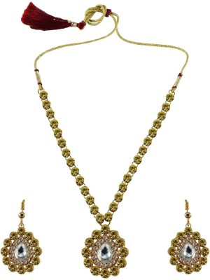 Vidhya Kangan Brass Gold-plated Yellow Jewellery Set(Pack of 3)