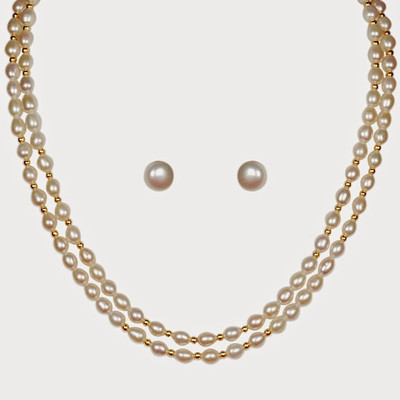 

Nisa Pearls & Jewellery Mother of Pearl Jewel Set(White)