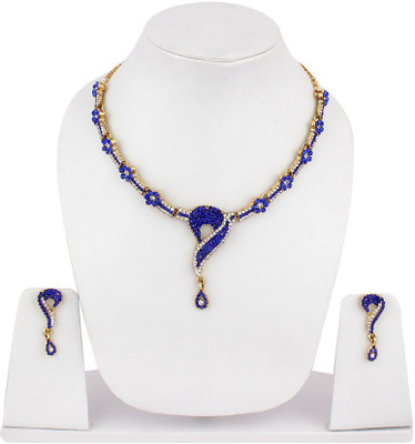 

Styylo Fashion Alloy Jewel Set(Blue, White, Gold)