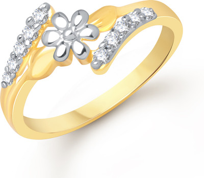 83% OFF on VK Jewels Alloy Cubic Zirconia Yellow Gold Plated Ring
