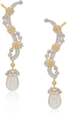 

Jewels Galaxy Hand Crafted American Diamond1131 Alloy Drop Earring