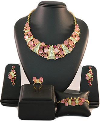 

Ruhaani Jewels Alloy Jewel Set(Pink)