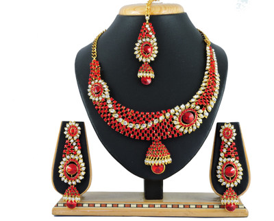 

Vatsalya Creation Alloy Jewel Set(Red)