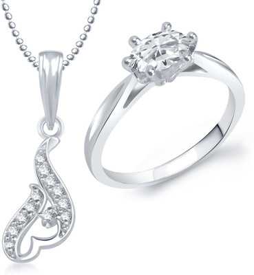 

Meenaz Alloy Jewel Set(Silver)