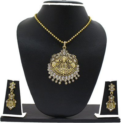

Zaveri Pearls Zinc Jewel Set(Gold, White)