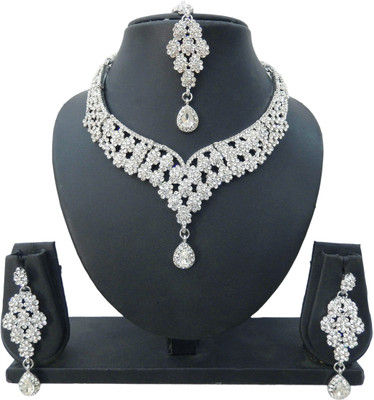 

Shree Bhawani Art Jewellery Alloy Jewel Set(White)
