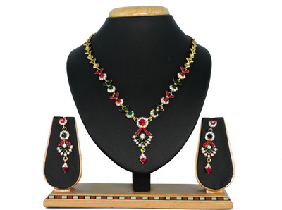 

Vatsalya Creation Alloy Jewel Set(Maroon, Green)
