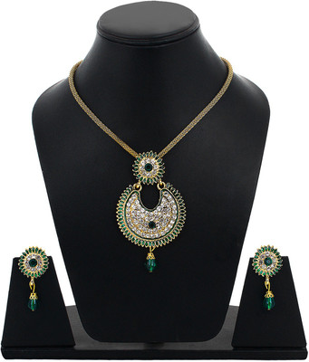 

Navya Alloy Jewel Set(Green)