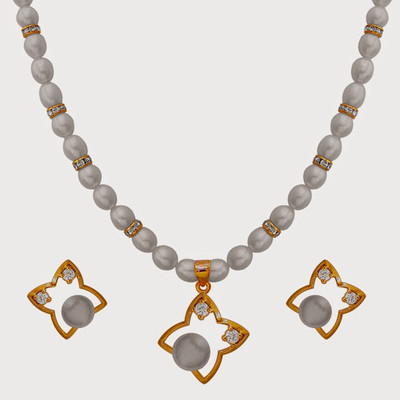 

Nisa Pearls & Jewellery Mother of Pearl Jewel Set(White)