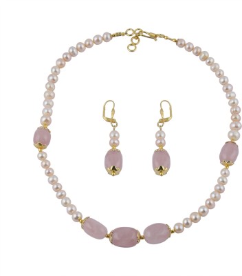 Pearlz Ocean Alloy Pink, Orange Jewellery Set(Pack of 1)