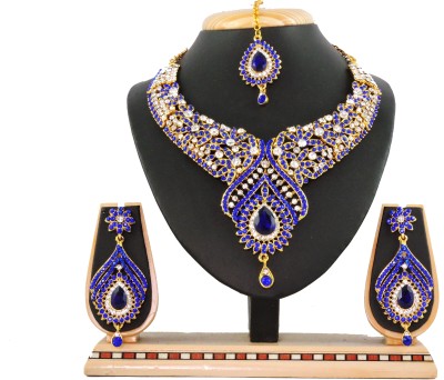 VATSALYA creation Zinc Gold-plated Blue Jewellery Set(Pack of 1)