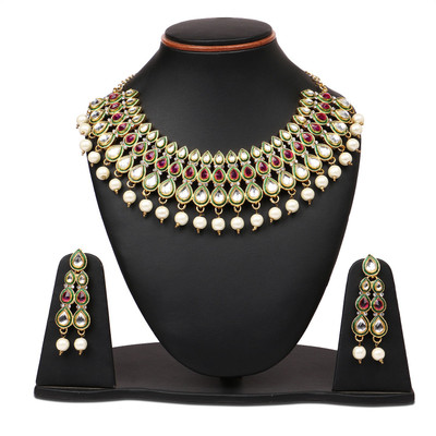 

Johareez Alloy Jewel Set(Pink)
