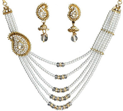 Styylo Jewels Alloy Gold-plated, Rhodium Gold, White Jewellery Set(Pack of 1)