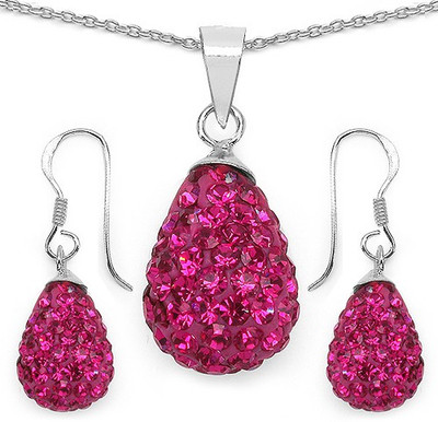 

Johareez Sterling Silver Jewel Set(Pink)