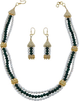Pearlz Ocean Alloy Green Jewellery Set(Pack of 1)