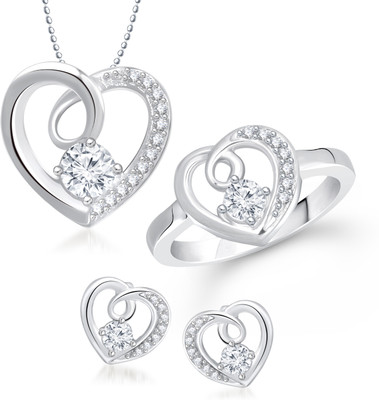 

Meenaz Alloy Jewel Set(Silver)